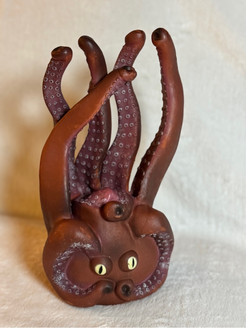 Night Creature Octopus Squid Hand Puppet Halloween Rubber Toy Horror Ugly Rare